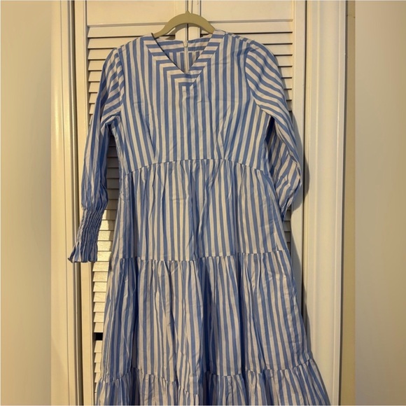 Dainty Jewells Blue Striped Midi Dress - Picture 3 of 4